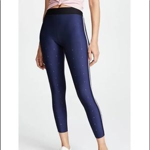 Ultacor The Ultra Quiltline Leggings High Rise Pink Panel Pin Stripe Cropped